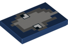 LEGO® los onderdeel Tegel met Motief Donkerblauw 26603pb010