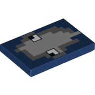 LEGO® los onderdeel Tegel met Motief Donkerblauw 26603pb010