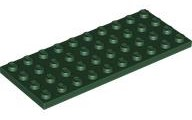 Plaatje in Gallery viewer laden, LEGO® los onderdeel Plaat Algemeen in kleur Donkergroen 3030