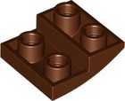 LEGO® Dakpan Gebogen Omgekeerd Roodachtig Bruin 32803