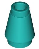 LEGO® los onderdeel Kegel in kleur Donker Turkoois 4589b