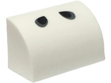 Plaatje in Gallery viewer laden, LEGO® los onderdeel Dakpan Gebogen met Motief Wit 37352pb004