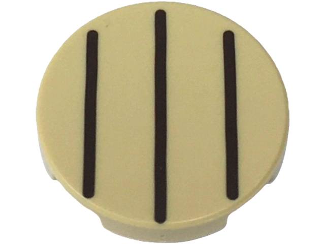 LEGO® onderdeel Tegel Rond met Motief Geelbruin 14769pb344