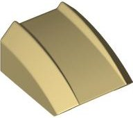 LEGO® los onderdeel Dakpan Gebogen in kleur Geelbruin 30602