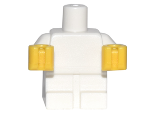 LEGO® los onderdeel Lijf Accessoire in kleur Wit 25128pb001