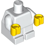 LEGO® los onderdeel Lijf Accessoire in kleur Wit 25128pb001