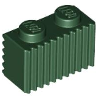 Plaatje in Gallery viewer laden, LEGO® los onderdeel Steen Aangepast Donkergroen 2877