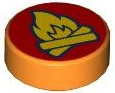 LEGO® los onderdeel Tegel Rond met Motief Oranje 98138pb413