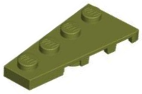 Plaatje in Gallery viewer laden, LEGO® los onderdeel Wig Plaat in kleur Olijfgroen 41770