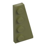 Plaatje in Gallery viewer laden, LEGO® los onderdeel Wig Plaat in kleur Olijfgroen 41769