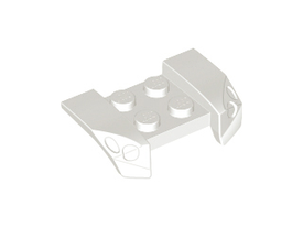 LEGO® los onderdeel Spatbord in kleur Wit 44674