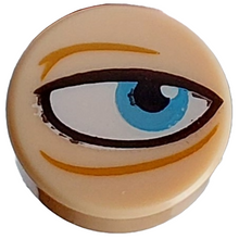 Plaatje in Gallery viewer laden, LEGO® Tegel Rond met Motief Lichte Noga 98138pb414R