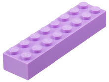 Plaatje in Gallery viewer laden, LEGO® los onderdeel Steen in kleur Medium Lavendel 3007