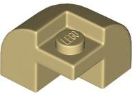 LEGO® los onderdeel Dakpan Gebogen in kleur Geelbruin 67810