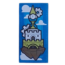 LEGO® Tegel met Motief Doorzichtig Donkerblauw 3069pb1267