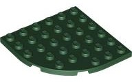 LEGO® los onderdeel Plaat Rond in kleur Donkergroen 6003