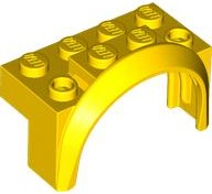 Plaatje in Gallery viewer laden, LEGO® los onderdeel Spatbord in kleur Geel 3387
