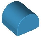 LEGO® los onderdeel Dakpan Gebogen Donker Azuurblauw 49307
