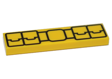 Plaatje in Gallery viewer laden, LEGO® los onderdeel Tegel met Motief Geel 2431pb0457
