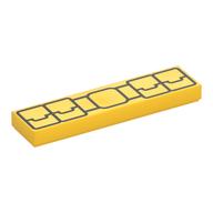 Plaatje in Gallery viewer laden, LEGO® los onderdeel Tegel met Motief Geel 2431pb0457
