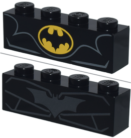 LEGO® los onderdeel Steen met Motief Zwart 3010pb357