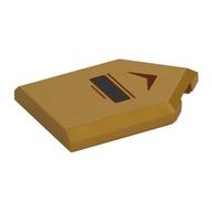 LEGO® Tegel Aangepast met Motief Parel Goud 22385pb356