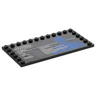 LEGO® onderdeel Tegel Aangepast met Motief Zwart 6178pb045