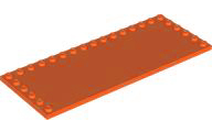 LEGO® los onderdeel Tegel Aangepast Roodachtig Oranje 6205