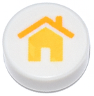 LEGO® los onderdeel Tegel Rond met Motief Wit 98138pb434