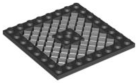 LEGO® los onderdeel Plaat Aangepast in kleur Zwart 4151b