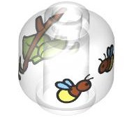 Plaatje in Gallery viewer laden, LEGO® los onderdeel Hoofd in kleur Doorzichtig 3626pb3622