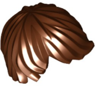 LEGO® los onderdeel Haar in kleur Roodachtig Bruin 87991
