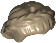 Plaatje in Gallery viewer laden, LEGO® los onderdeel Haar in kleur Donker Geelbruin 64807