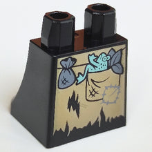 Plaatje in Gallery viewer laden, LEGO® onderdeel Benen Aangepast met Motief Zwart 36036pb083
