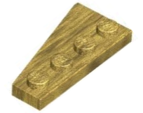LEGO® los onderdeel Wig Plaat in kleur Parel Goud 41769