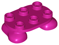 Plaatje in Gallery viewer laden, LEGO® los onderdeel Benen Aangepast in kleur Magenta 66859