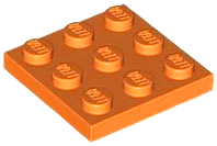 LEGO® los onderdeel Plaat Algemeen in kleur Oranje 11212