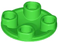 Plaatje in Gallery viewer laden, LEGO® los onderdeel Plaat Rond in kleur Fel Groen 2654