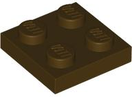 Plaatje in Gallery viewer laden, LEGO® los onderdeel Plaat Algemeen Donker Bruin 3022