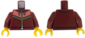 LEGO® los onderdeel Lijf met Motief Donkerrood 973pb5751c01