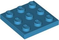 LEGO® los onderdeel Plaat Algemeen Donker Azuurblauw 11212