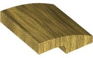 LEGO® los onderdeel Dakpan Gebogen in kleur Parel Goud 15068