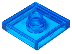 LEGO® Plaat Aangepast Doorzichtig Donkerblauw 87580
