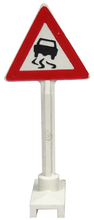 Plaatje in Gallery viewer laden, LEGO® los onderdeel Verkeersbord met Motief Wit 649pb08b
