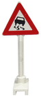 LEGO® los onderdeel Verkeersbord met Motief Wit 649pb08b