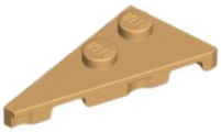 LEGO® los onderdeel Wig Plaat in kleur Licht Geelbruin 65429