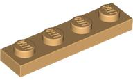 Plaatje in Gallery viewer laden, LEGO® los onderdeel Plaat Algemeen Licht Geelbruin 3710