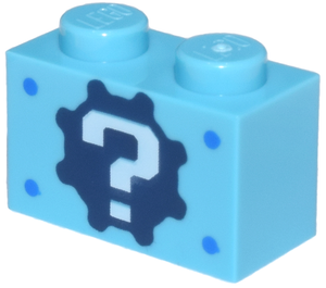 LEGO® onderdeel Steen met Motief Medium Azuurblauw 3004pb042