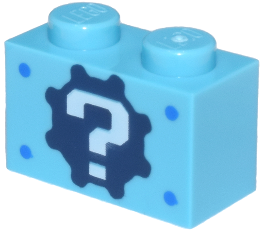 LEGO® onderdeel Steen met Motief Medium Azuurblauw 3004pb042