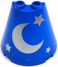 LEGO® los onderdeel Kegel met Motief Blauw 38317pb01